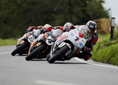 Guy Martin leads the HM Plant Hondas (Alan Armstrong)